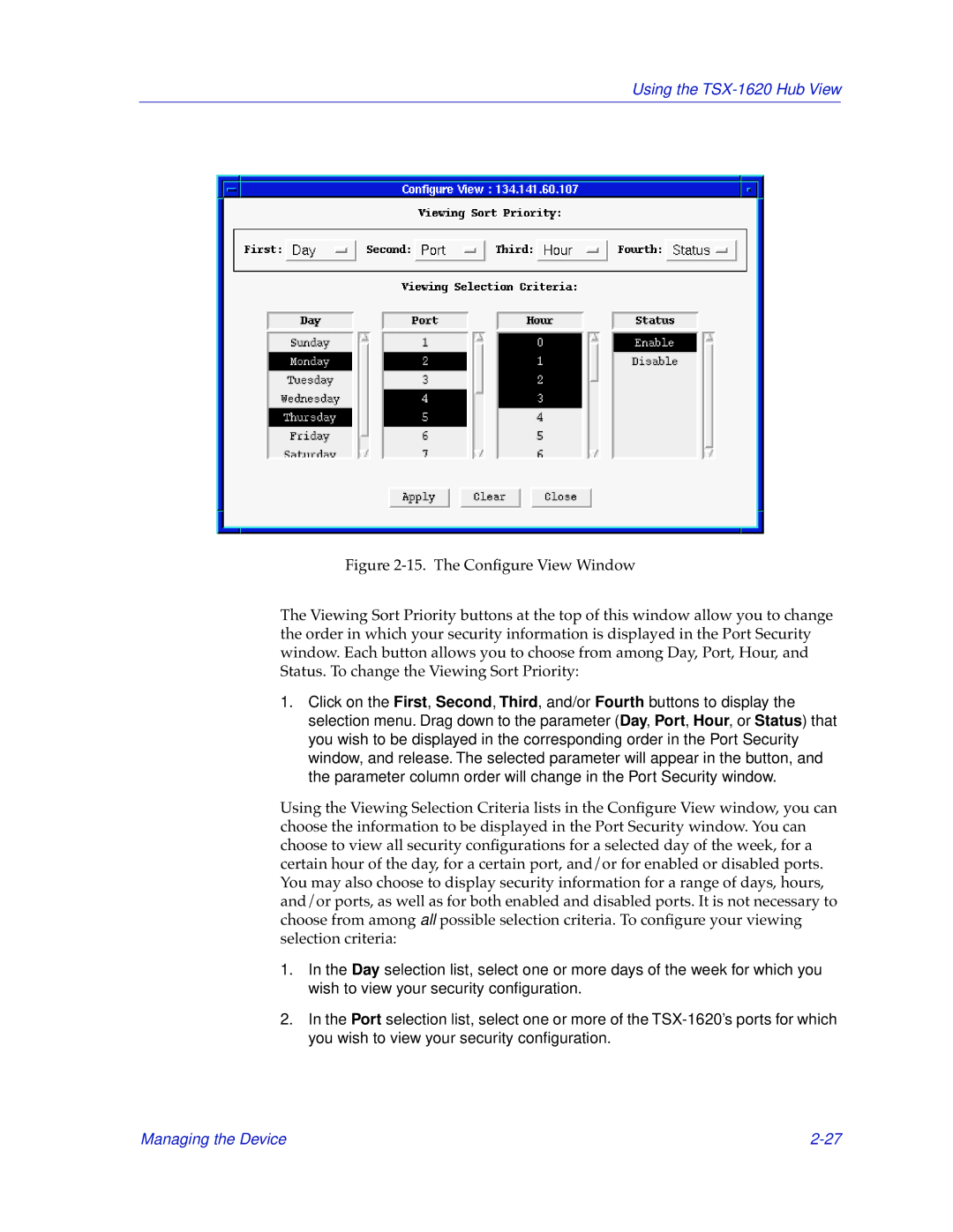 Cabletron Systems manual Using the TSX-1620 Hub View 