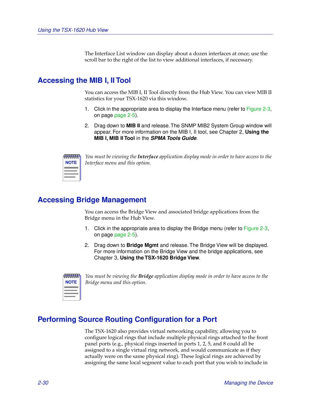 Cabletron Systems TSX-1620 manual Accessing the MIB I, II Tool, Accessing Bridge Management 