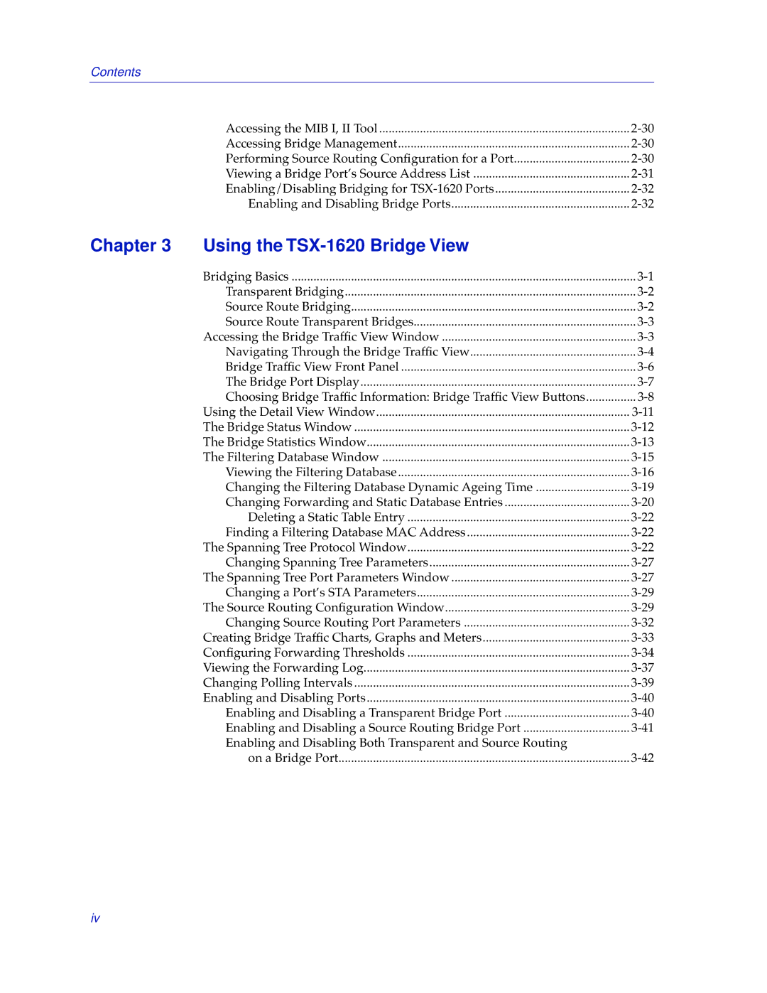 Cabletron Systems manual Chapter Using the TSX-1620 Bridge View, Contents 