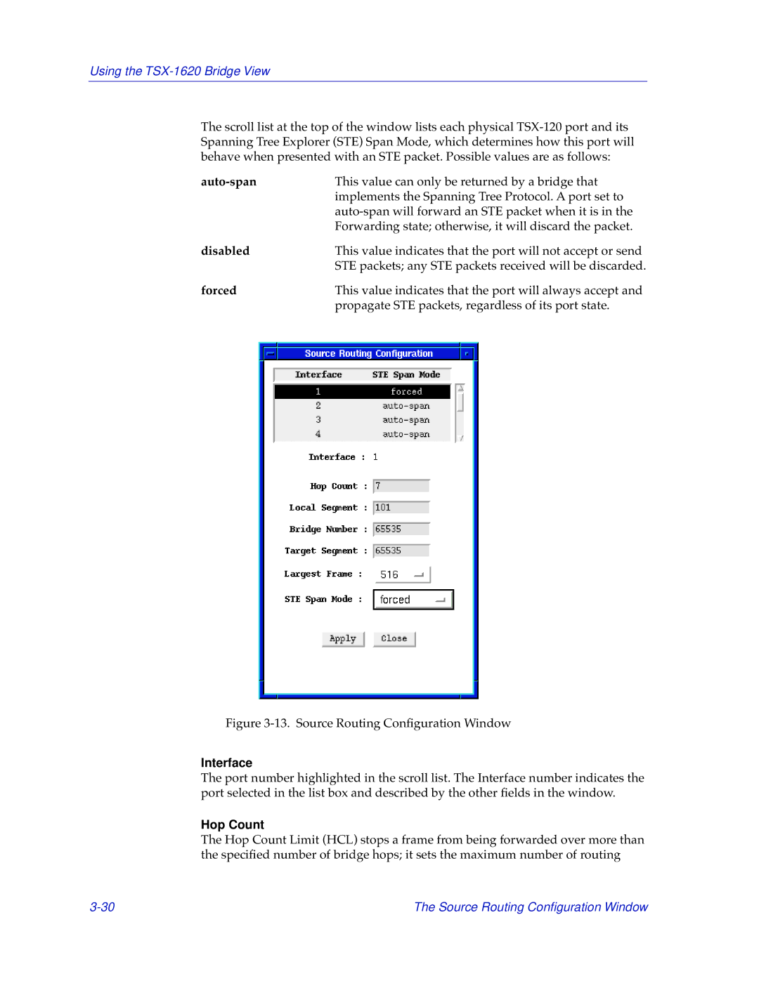 Cabletron Systems TSX-1620 manual Interface, Hop Count 