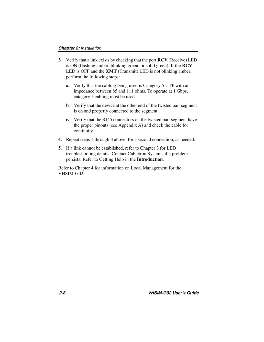 Cabletron Systems manual VHSIM-G02 User’s Guide 