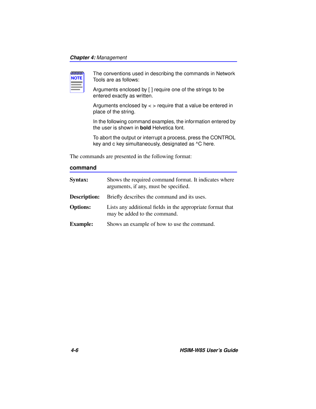 Cabletron Systems W85 manual Command 