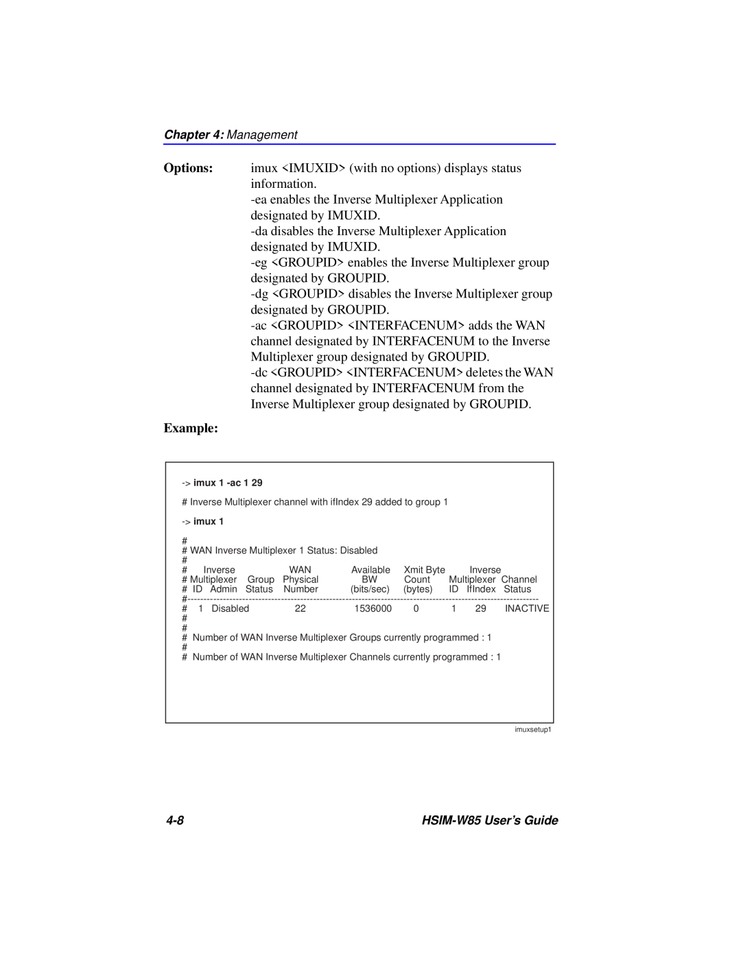 Cabletron Systems W85 manual Example 