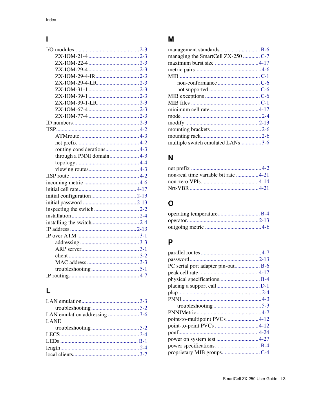 Cabletron Systems ZX-250 manual Lane 