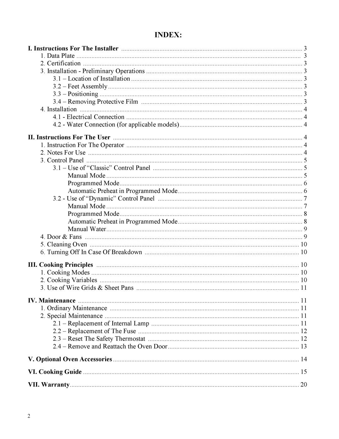 Cadco XAF-135, XAF-115, XAF-195, XAF-188, XAF-130 instruction manual Index 