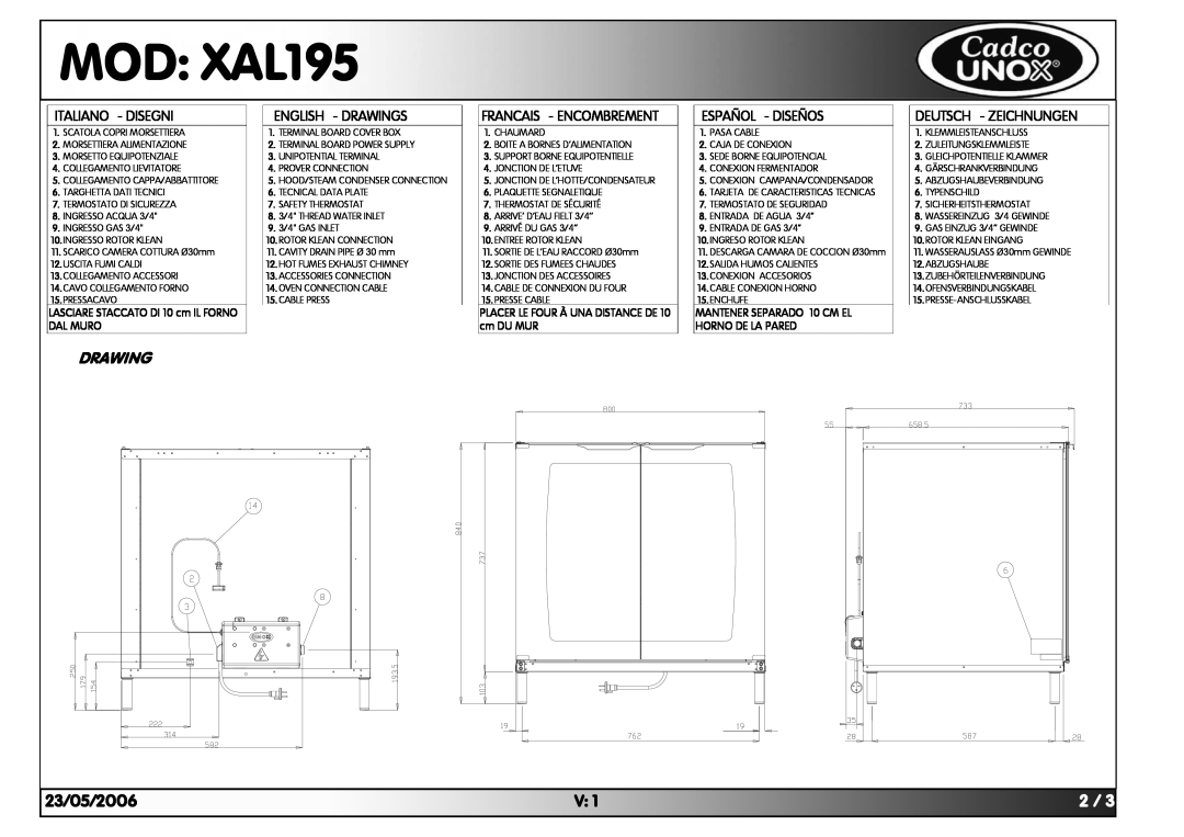 Cadco XAL-195 specifications 