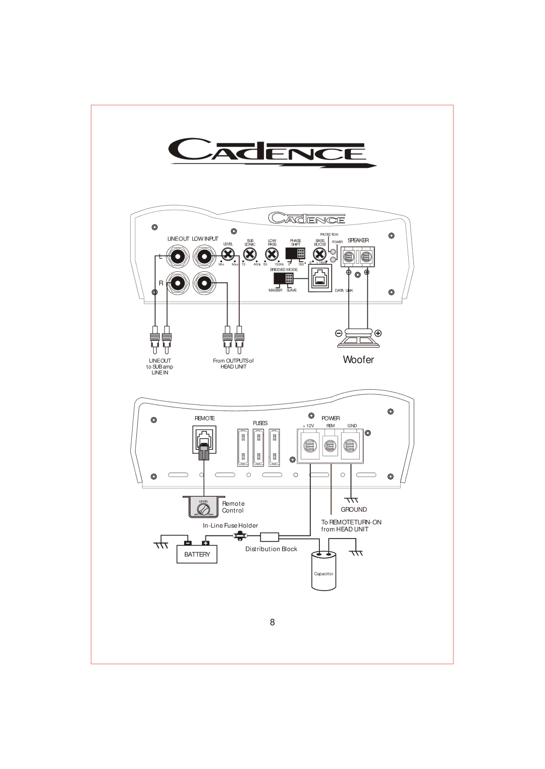 Cadence M7000 manual Woofer 