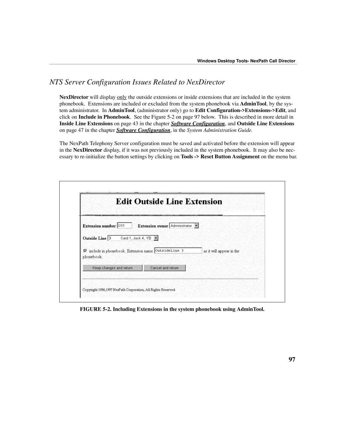 Cadence Telephony manual NTS Server Configuration Issues Related to NexDirector 