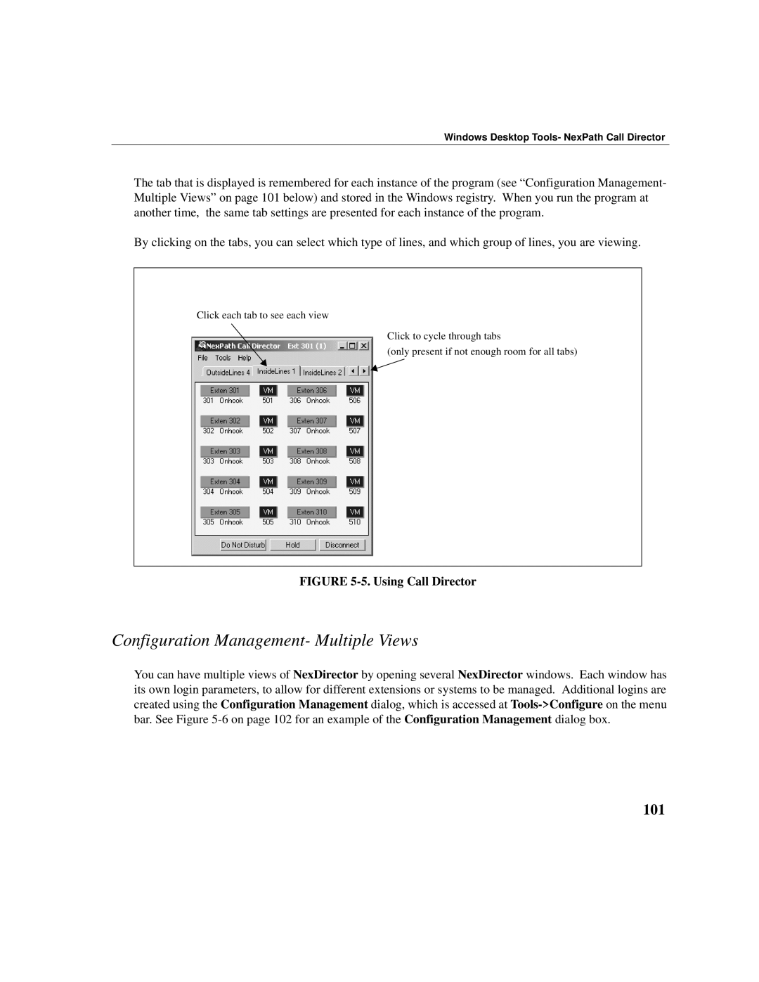 Cadence Telephony manual Configuration Management- Multiple Views, 101 