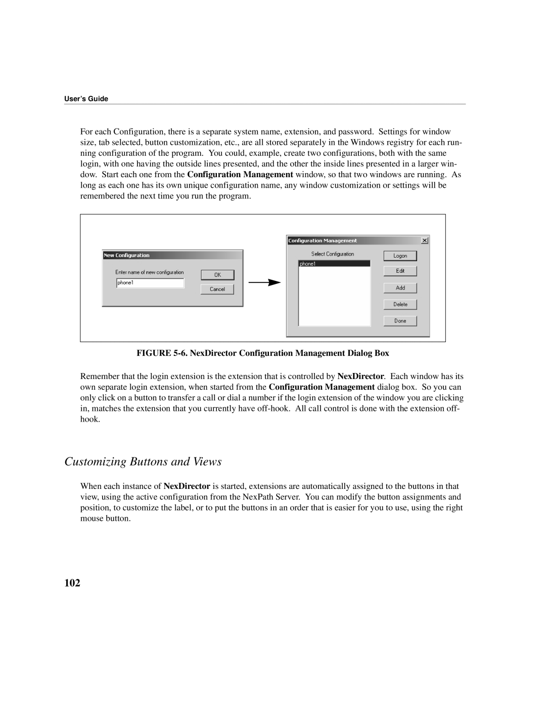 Cadence Telephony manual Customizing Buttons and Views, 102 