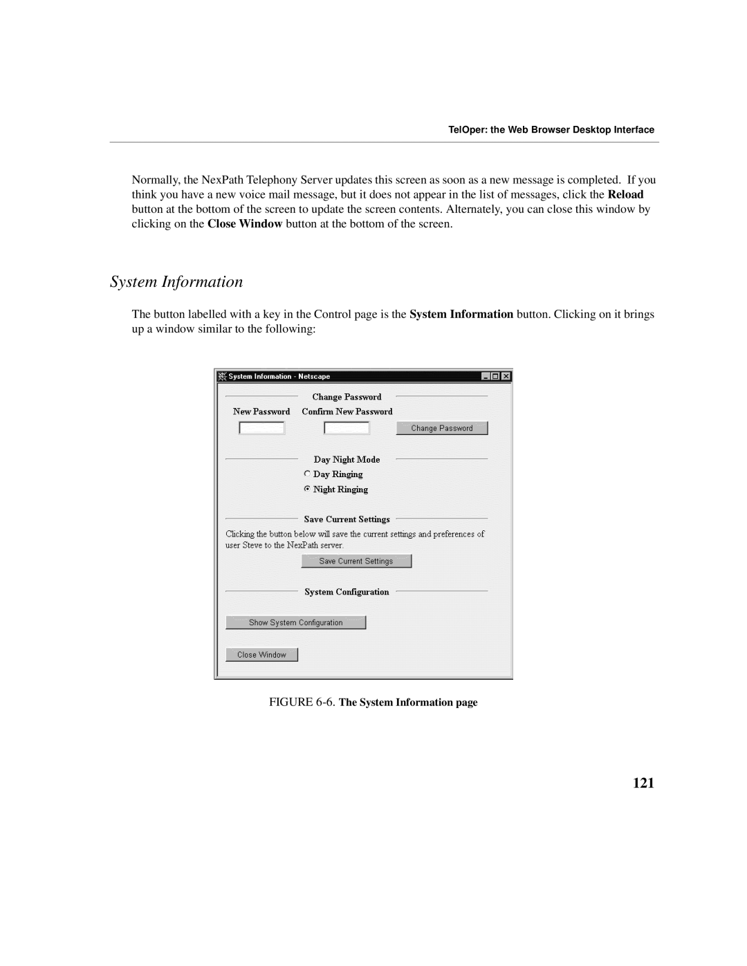 Cadence Telephony manual System Information, 121 