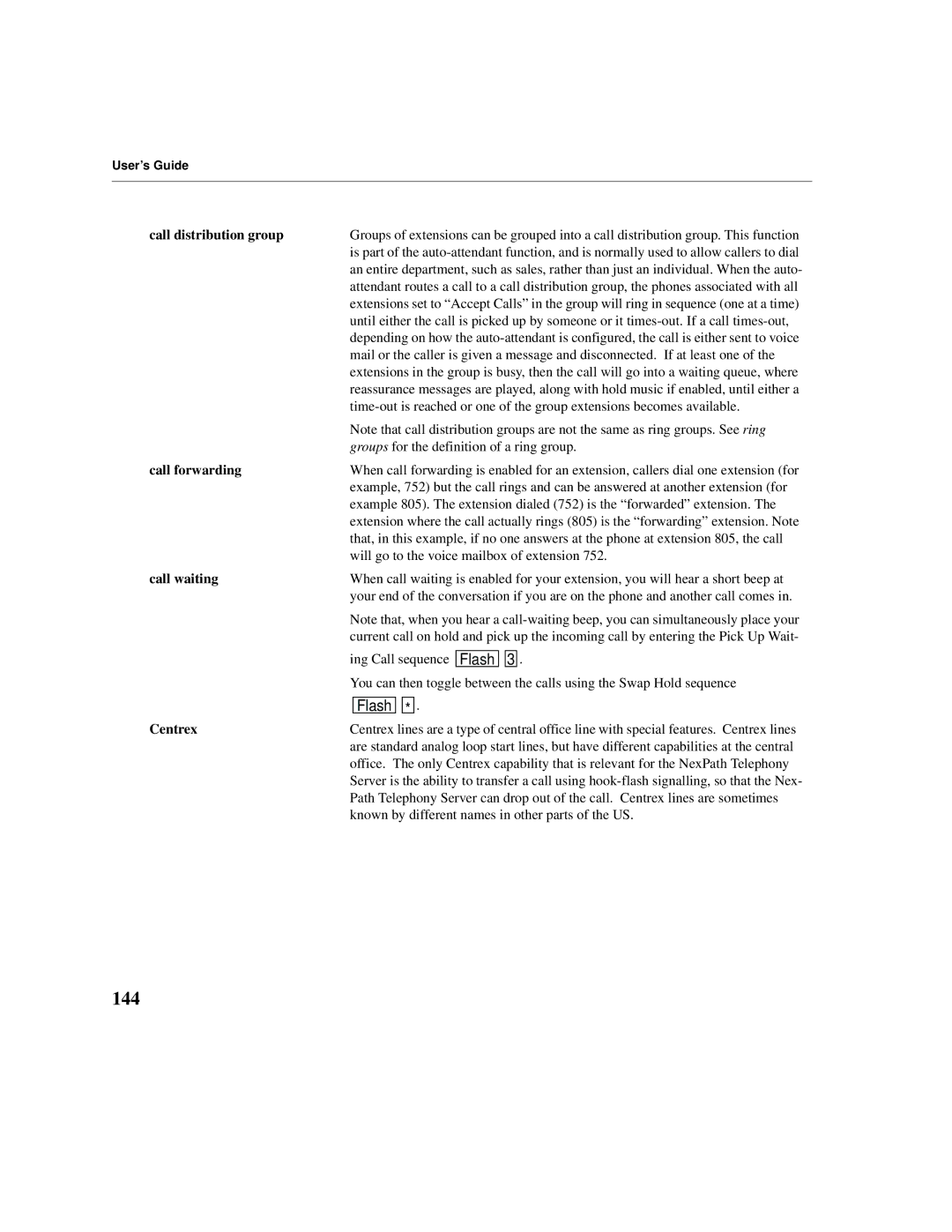 Cadence Telephony manual 144, Call distribution group 