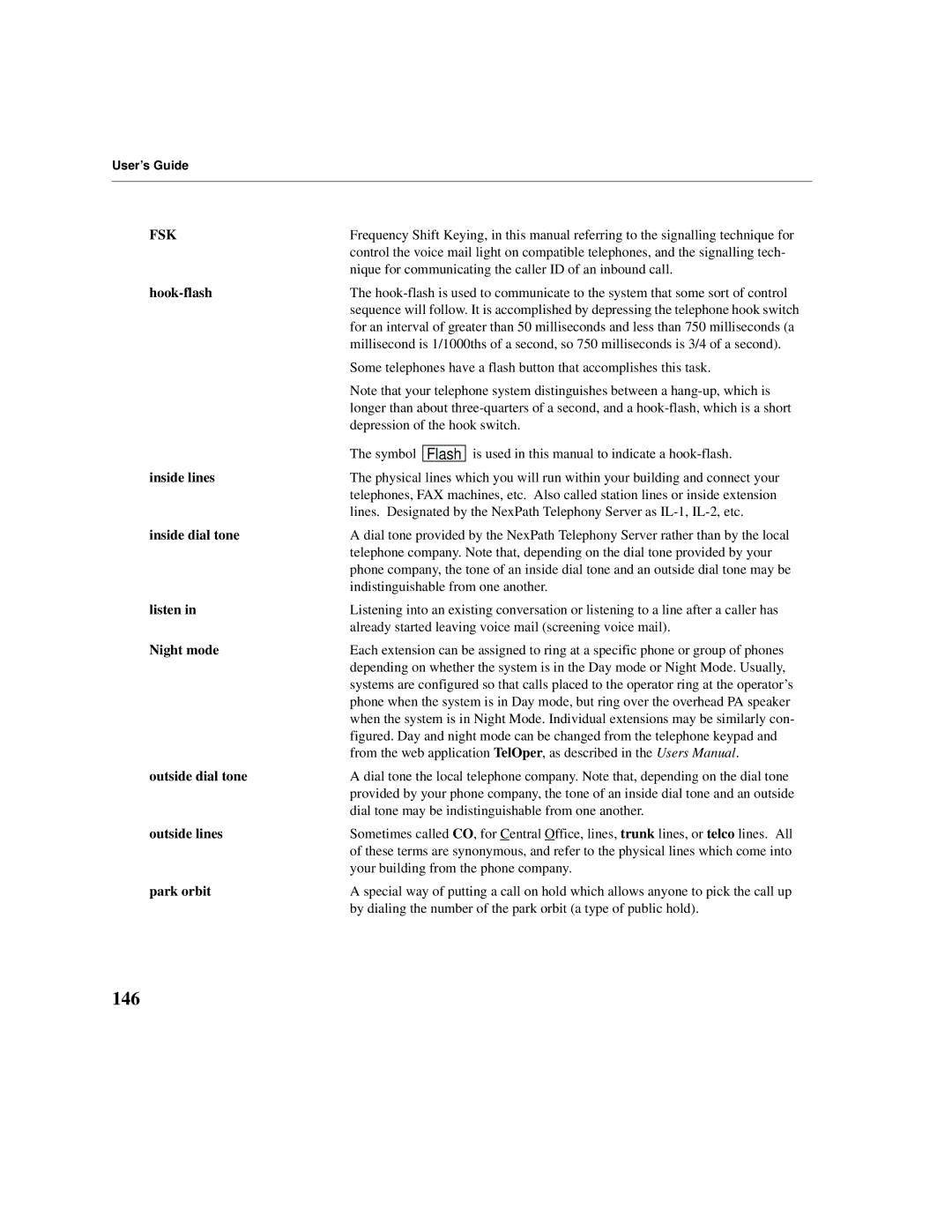 Cadence Telephony manual 146, Fsk 