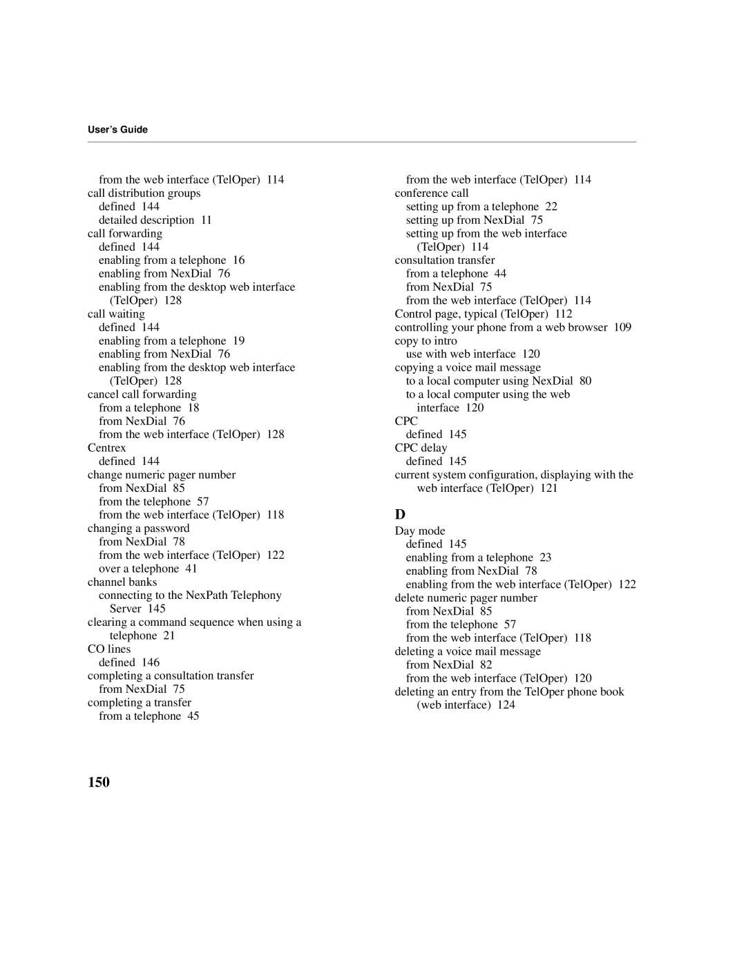 Cadence Telephony manual 150 