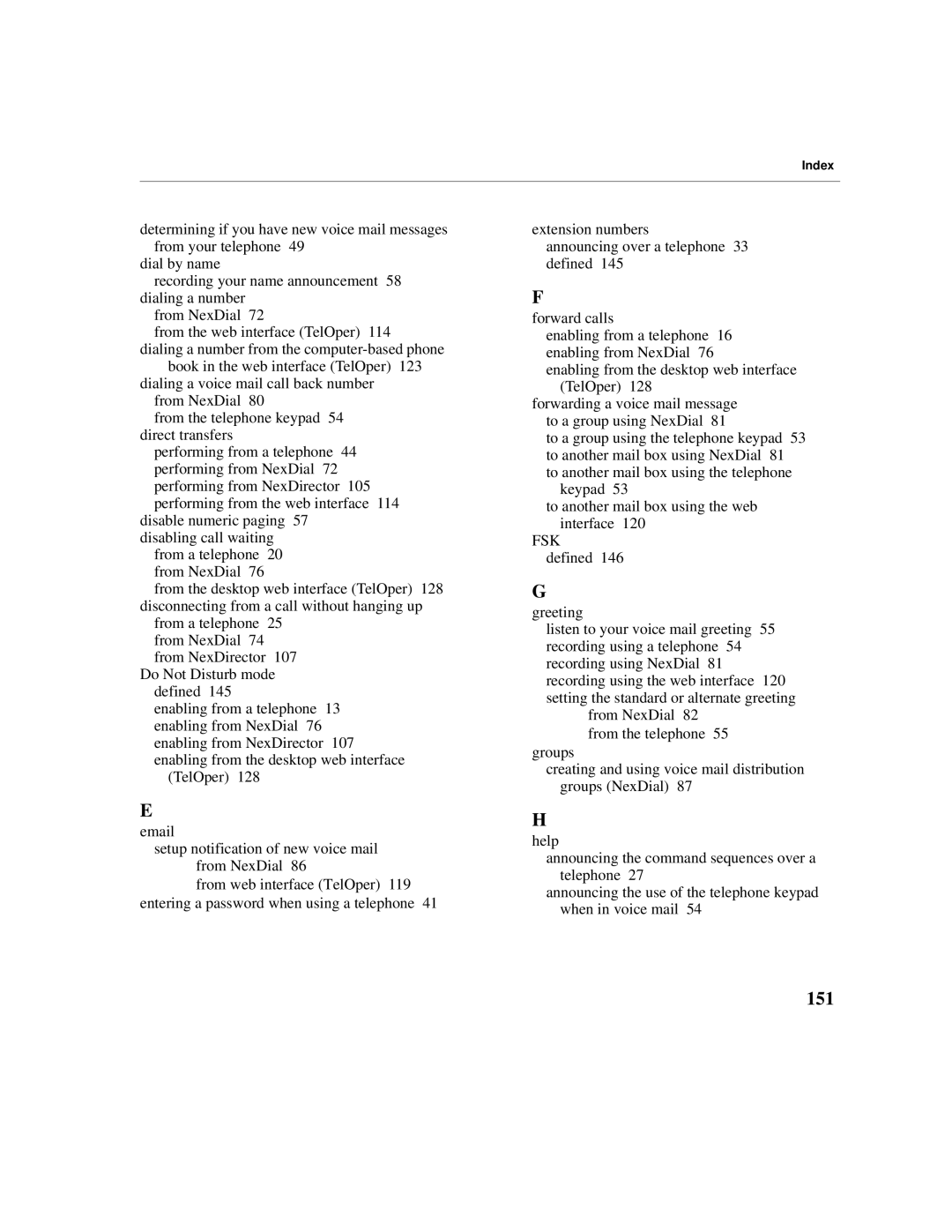 Cadence Telephony manual 151 