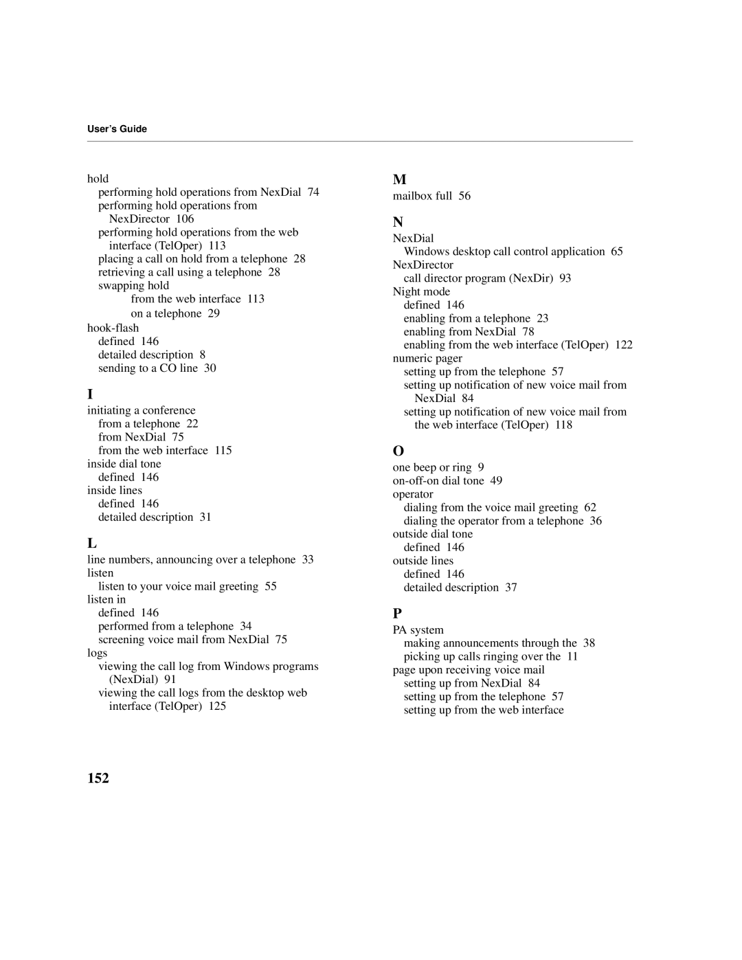 Cadence Telephony manual 152 