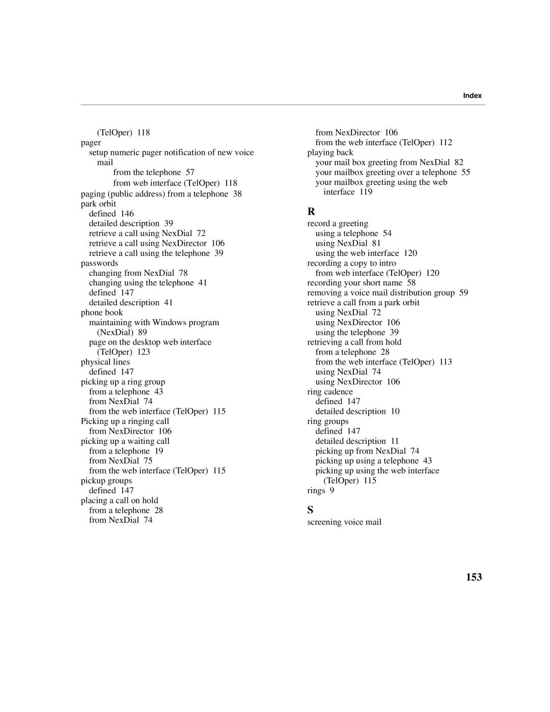 Cadence Telephony manual 153 