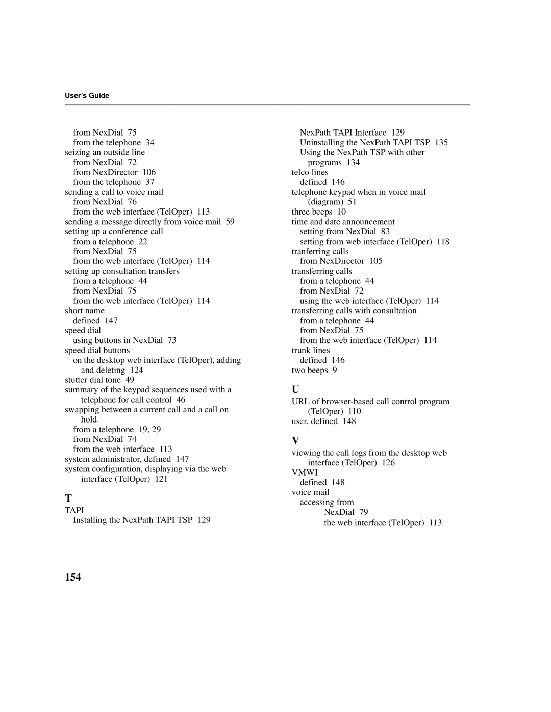 Cadence Telephony manual 154, Tapi 