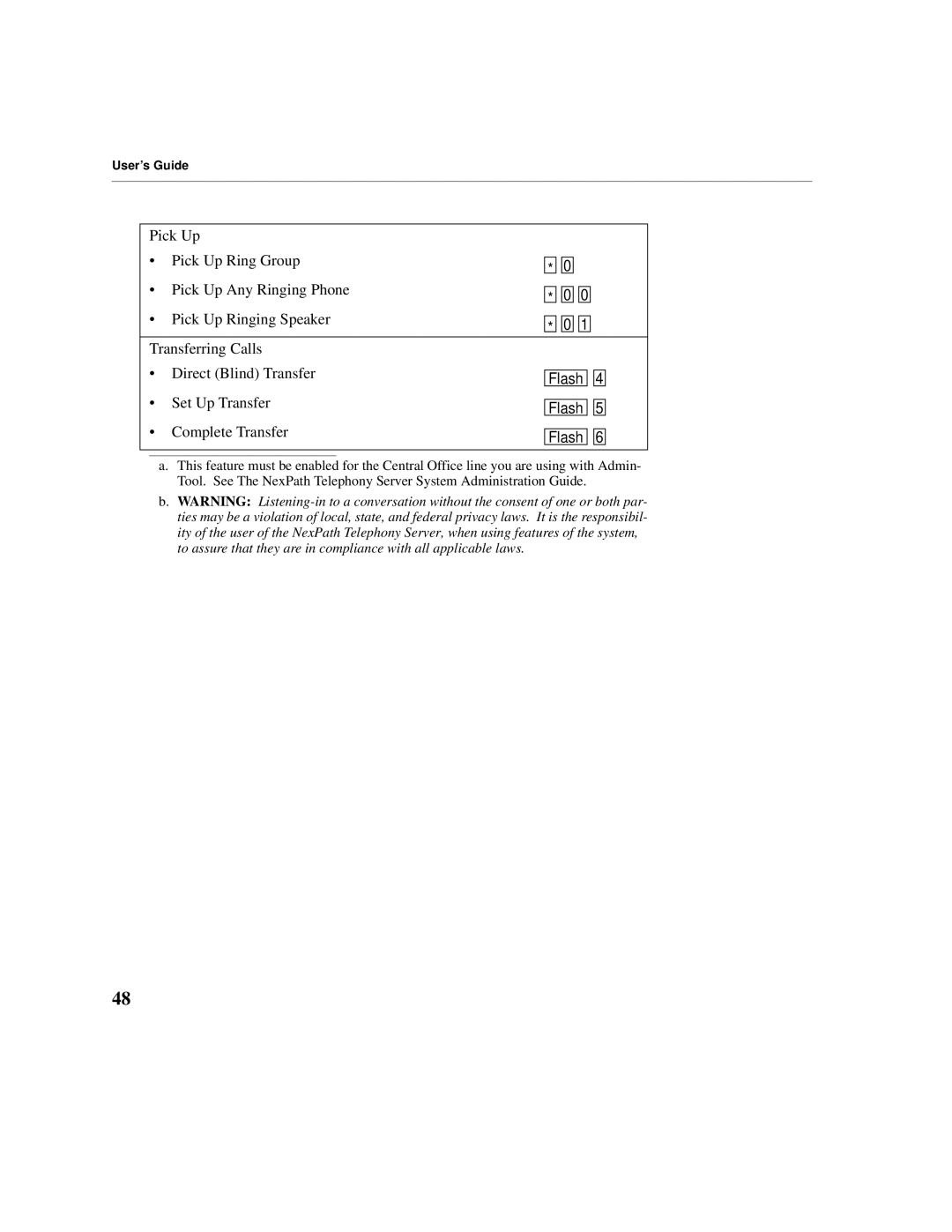 Cadence Telephony manual Set Up Transfer 