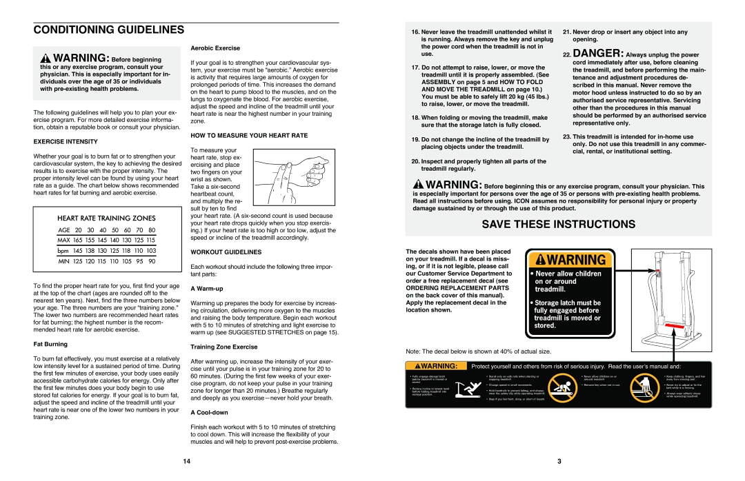 Cadence WETL21021 Conditioning Guidelines, Exercise Intensity, HOW to Measure Your Heart Rate, Workout Guidelines 