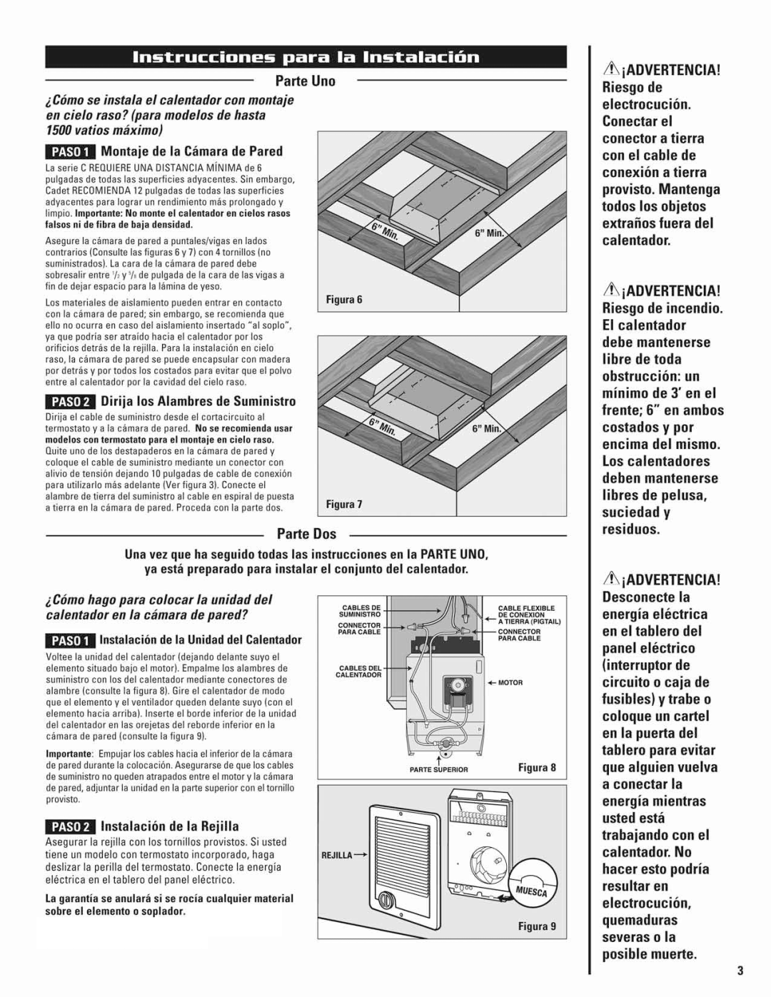 Cadet C warranty 