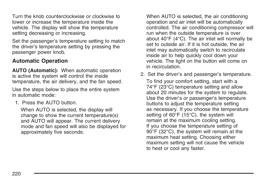 Cadillac 2007 owner manual Automatic Operation 