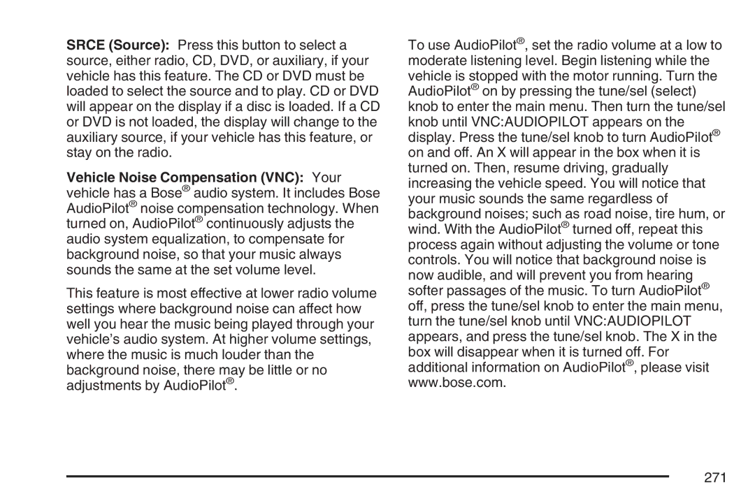 Cadillac 2007 owner manual 