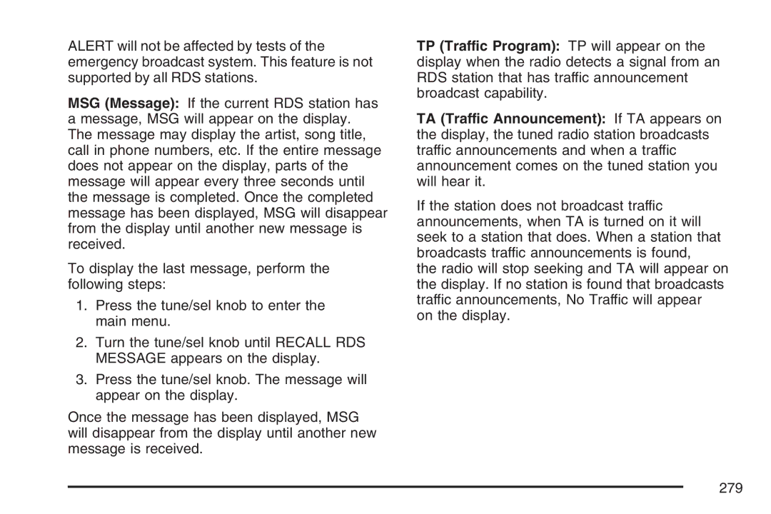 Cadillac 2007 owner manual 