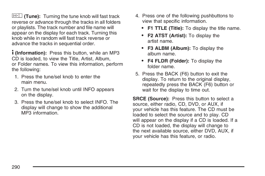 Cadillac 2007 owner manual 