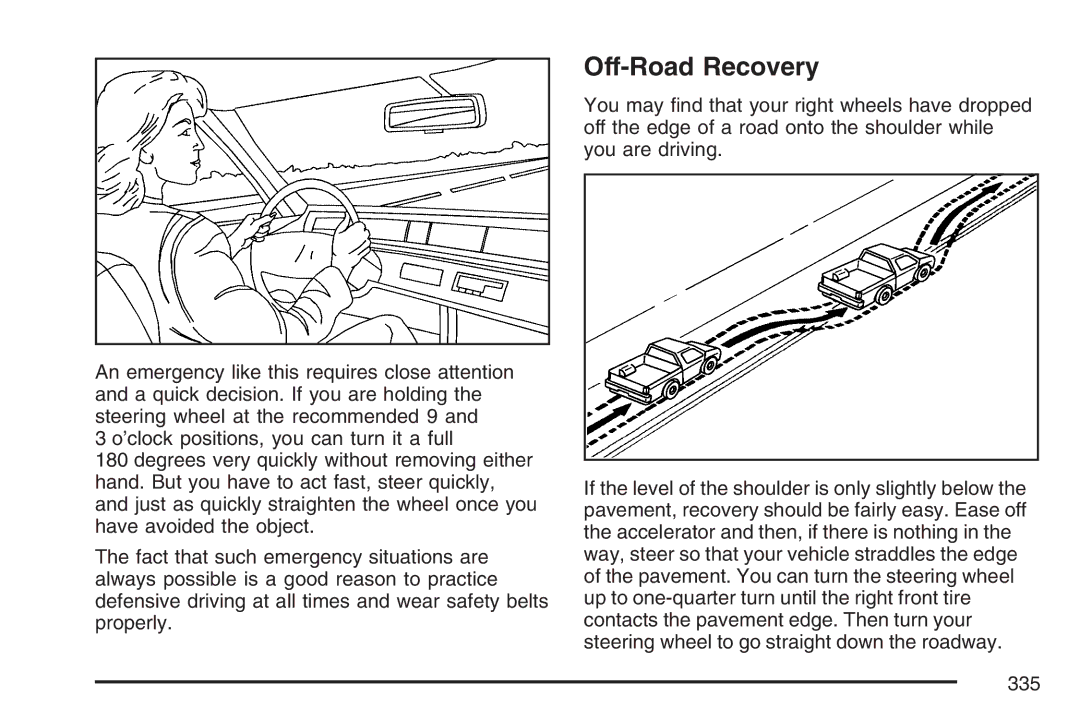 Cadillac 2007 owner manual Off-Road Recovery 