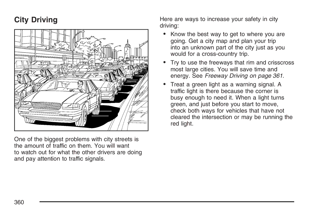 Cadillac 2007 owner manual City Driving 