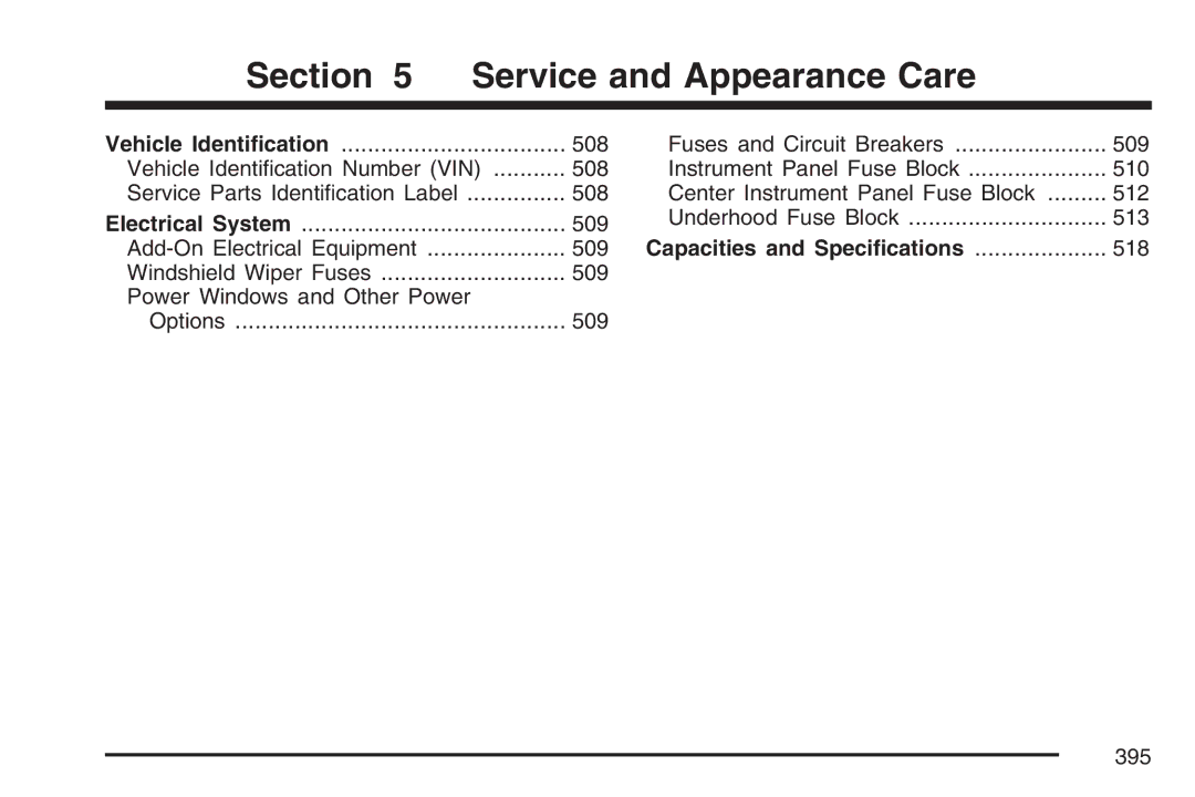 Cadillac 2007 owner manual Section Service and Appearance Care 