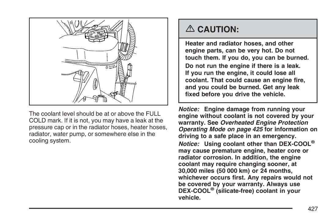 Cadillac 2007 owner manual 427 