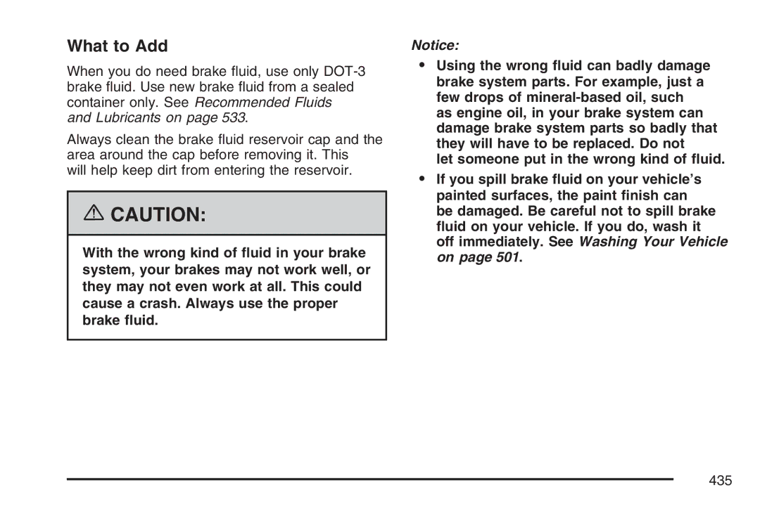 Cadillac 2007 owner manual What to Add 