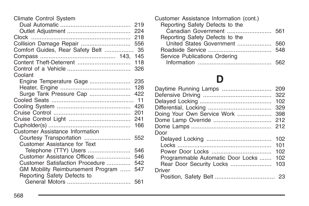 Cadillac 2007 owner manual Climate Control System 