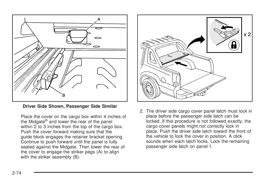 Cadillac 2009 owner manual Driver Side Shown, Passenger Side Similar 