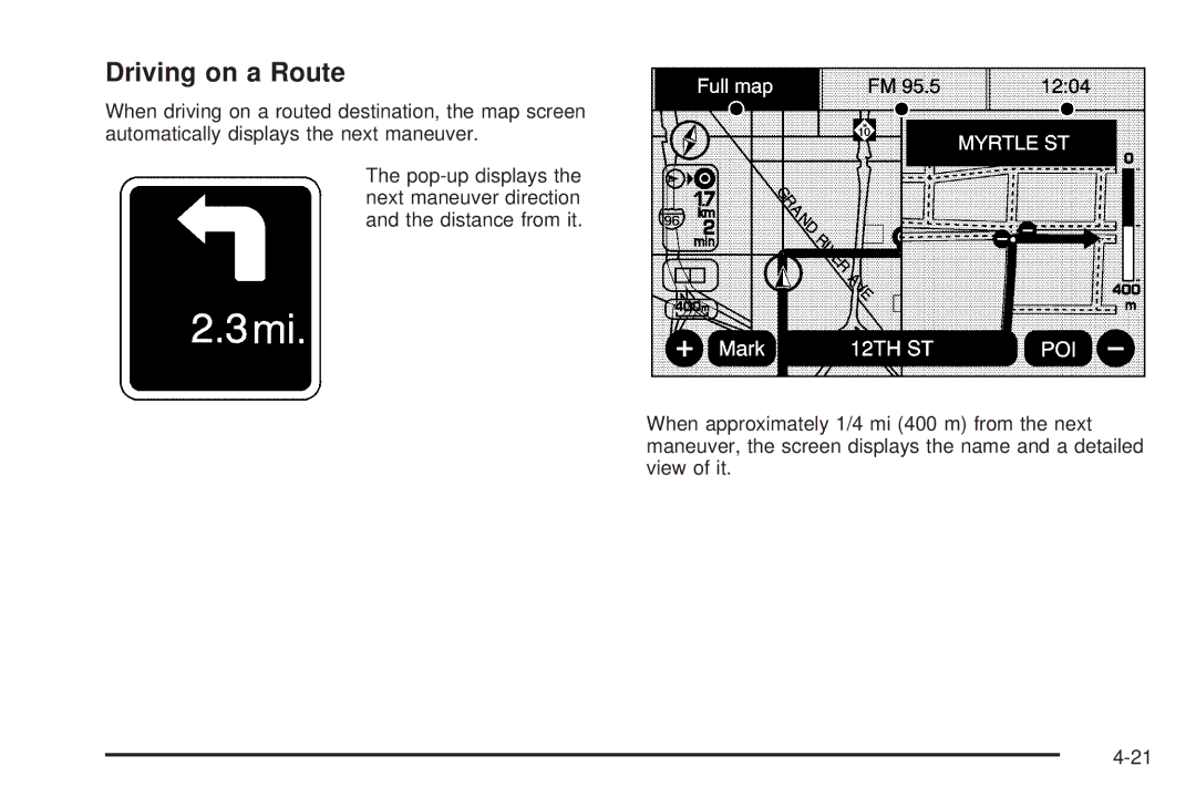 Cadillac 2009 owner manual Driving on a Route 