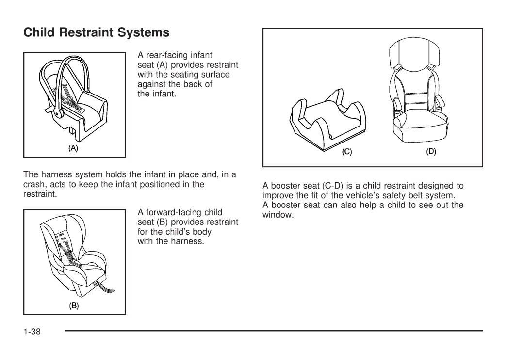 Cadillac 2009 owner manual Child Restraint Systems 