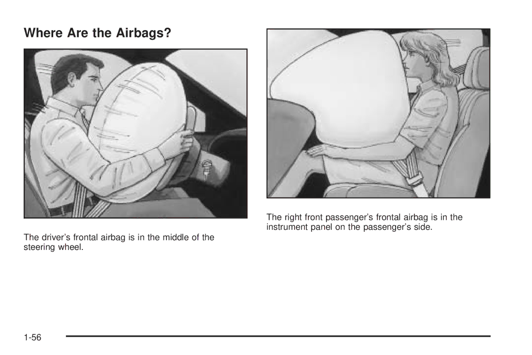 Cadillac 2009 owner manual Where Are the Airbags? 