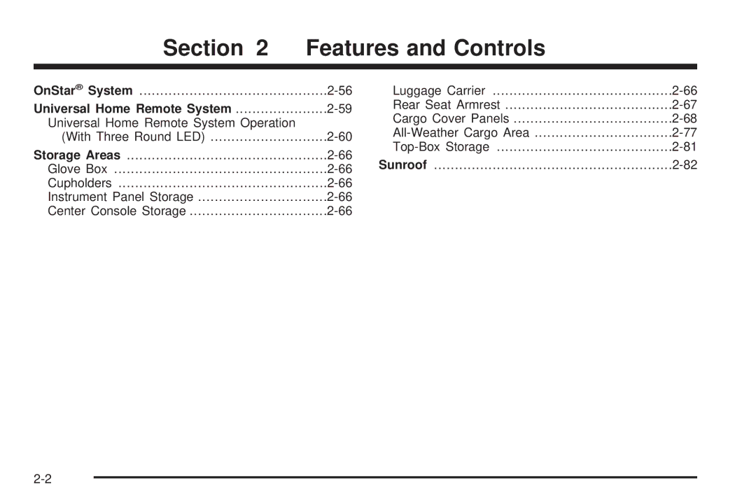 Cadillac 2009 owner manual Section Features and Controls, Universal Home Remote System 