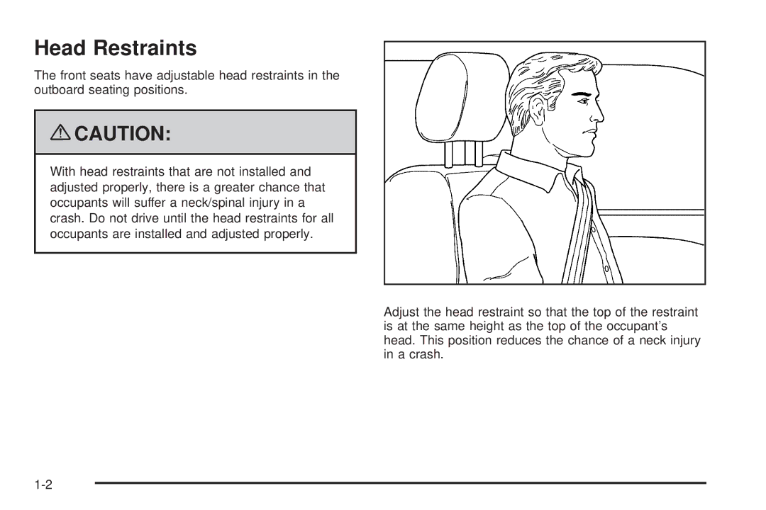 Cadillac 2009 owner manual Head Restraints 