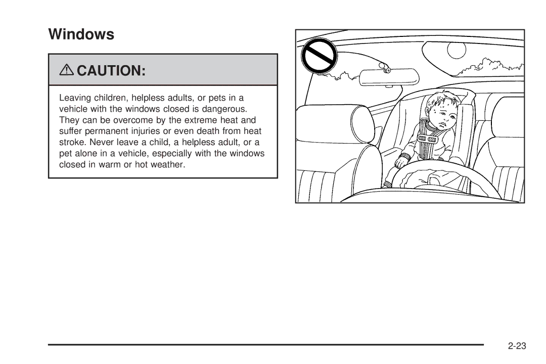 Cadillac 2009 owner manual Windows 