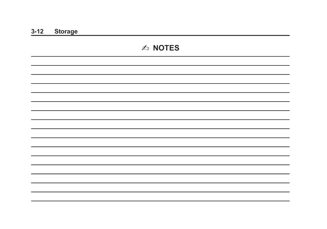 Cadillac 2010 owner manual Storage 