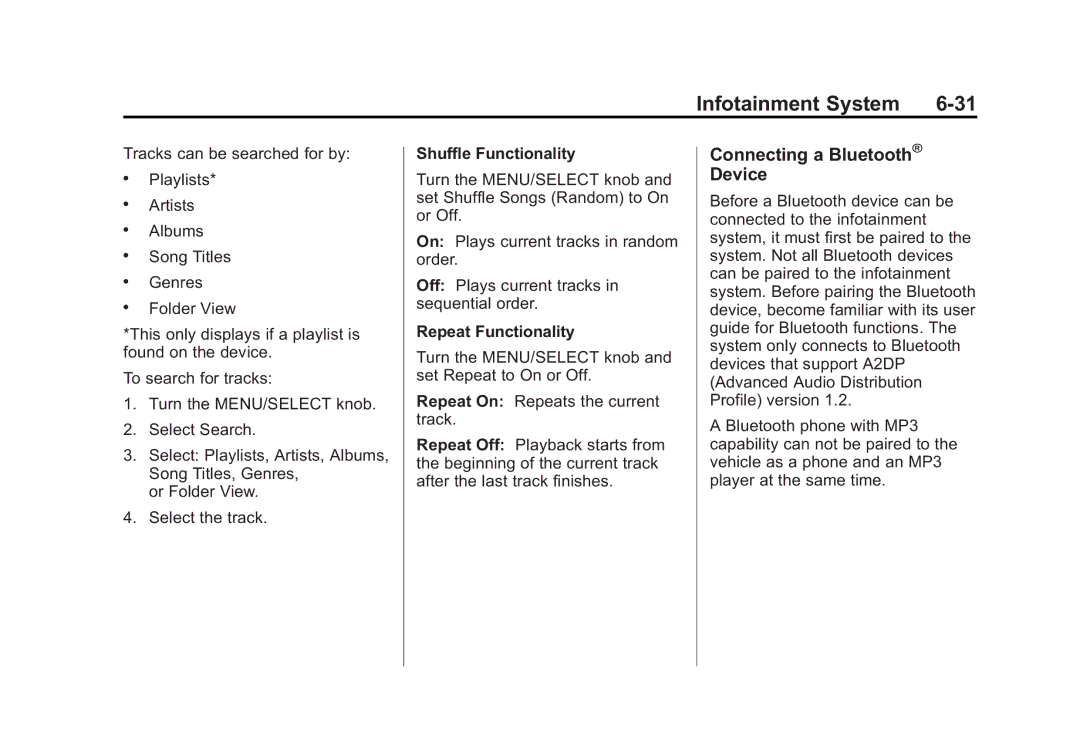 Cadillac 2010 owner manual Connecting a Bluetooth Device 