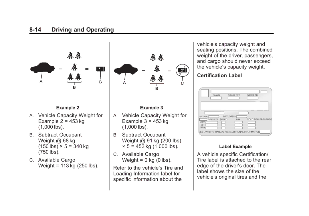 Cadillac 2010 owner manual Certification Label 