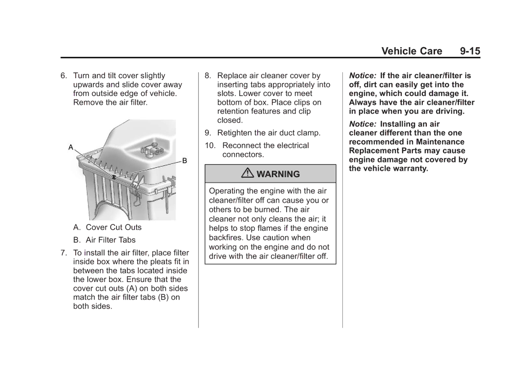 Cadillac 2010 owner manual Vehicle Care 