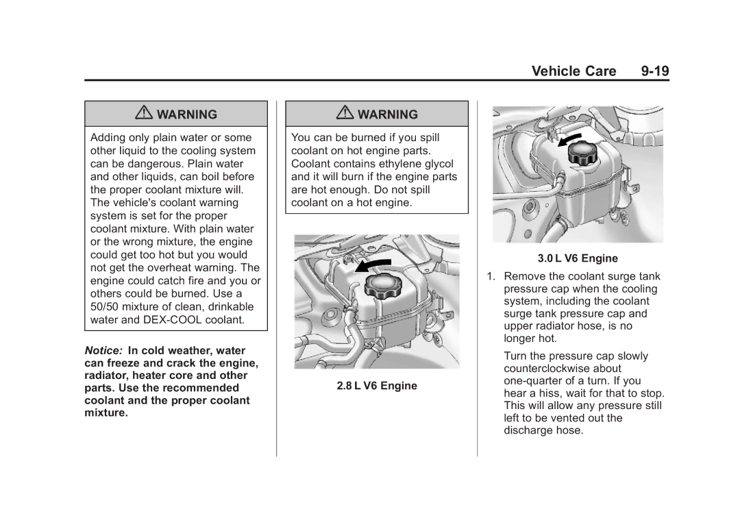 Cadillac 2010 owner manual L V6 Engine 