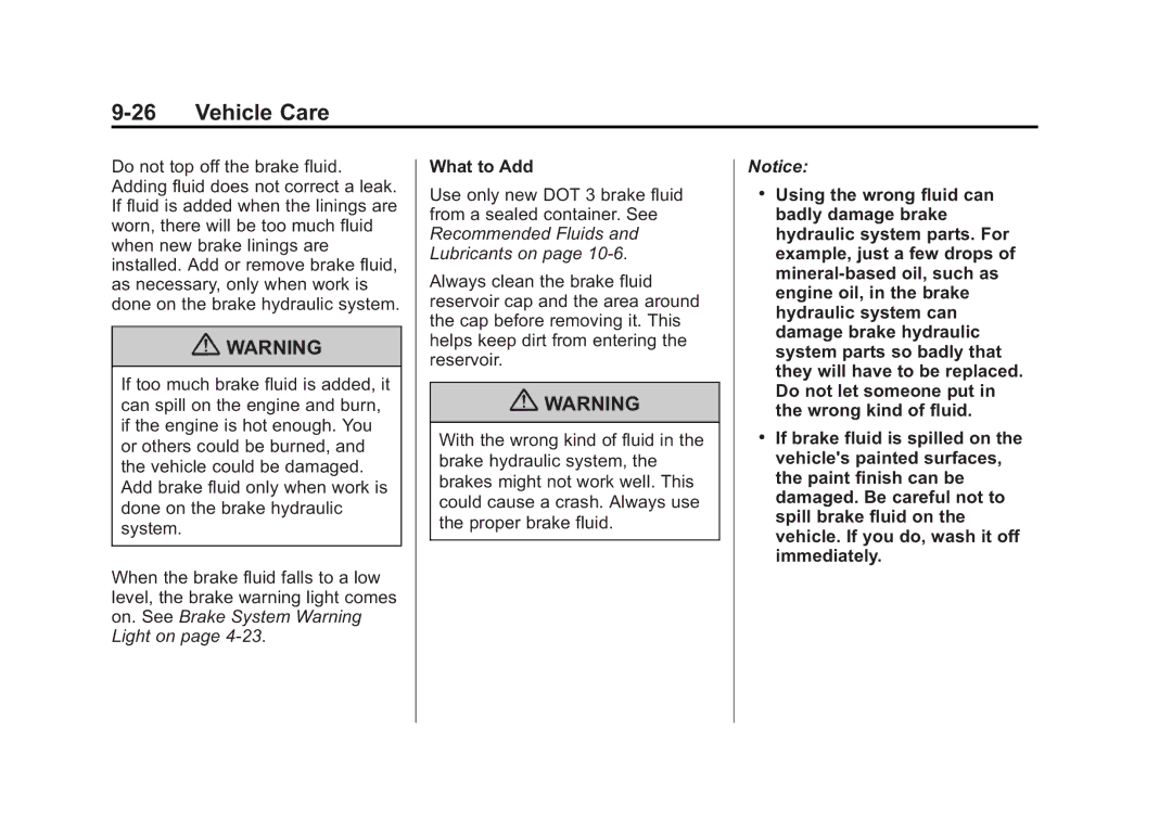 Cadillac 2010 owner manual What to Add 