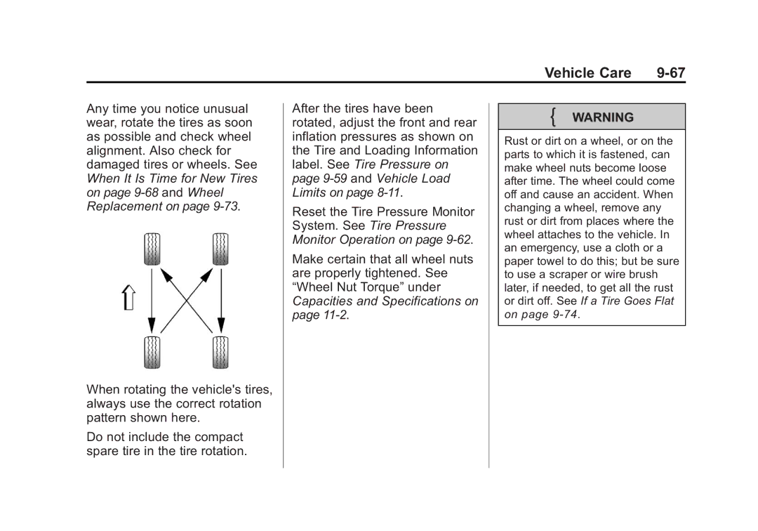 Cadillac 2010 owner manual On page 9‑74 