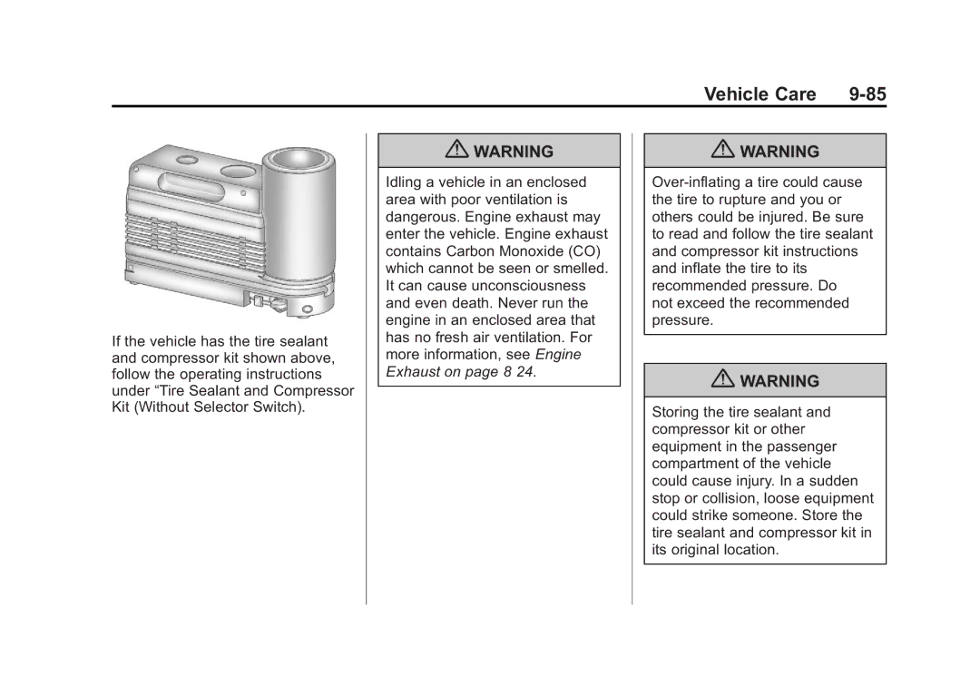 Cadillac 2010 owner manual Vehicle Care 